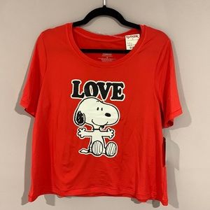 M peanuts love pajama shirt